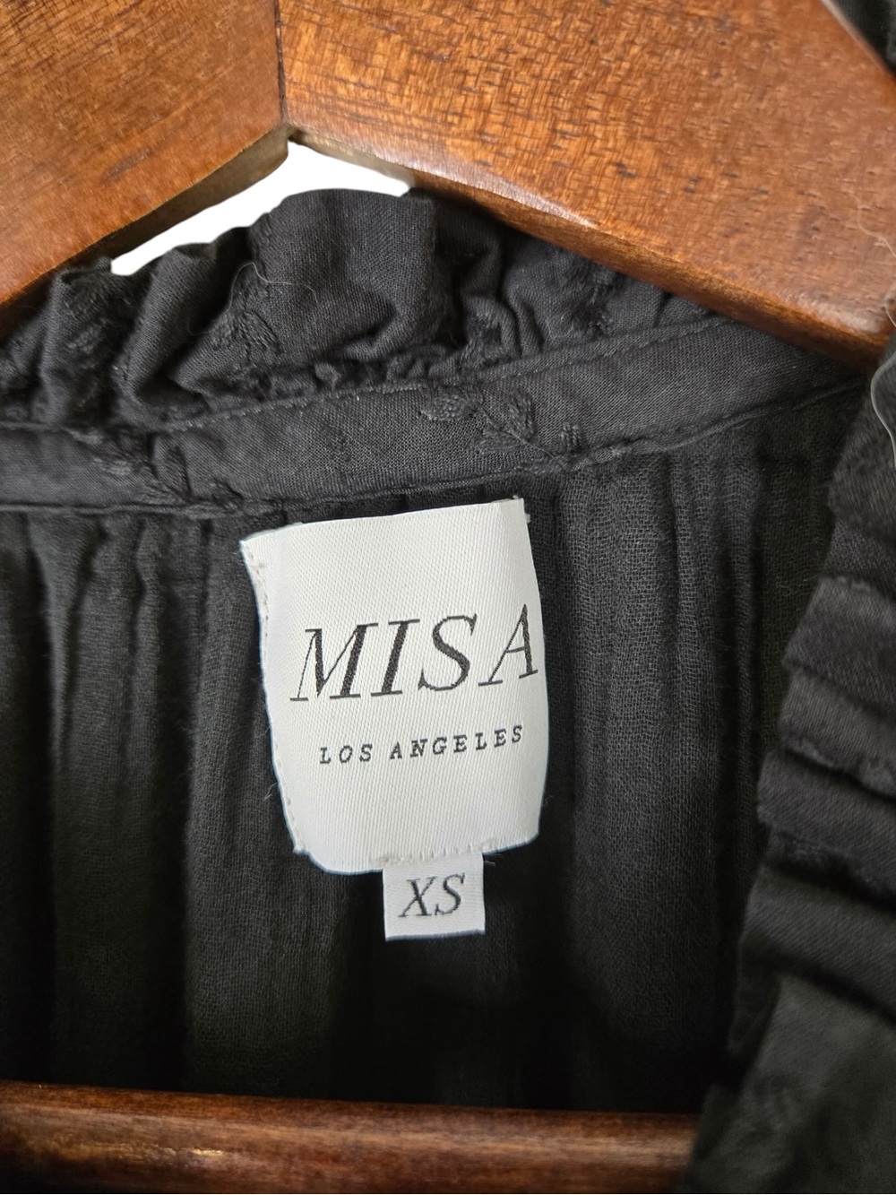 MISA Los Angeles Manuela Black Floral Embroidered Mini Dress XS - Picture 7 of 9